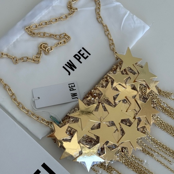 JW PEI Anika Star-Embellished Chain Bag - Gold - Picture 14 of 15
